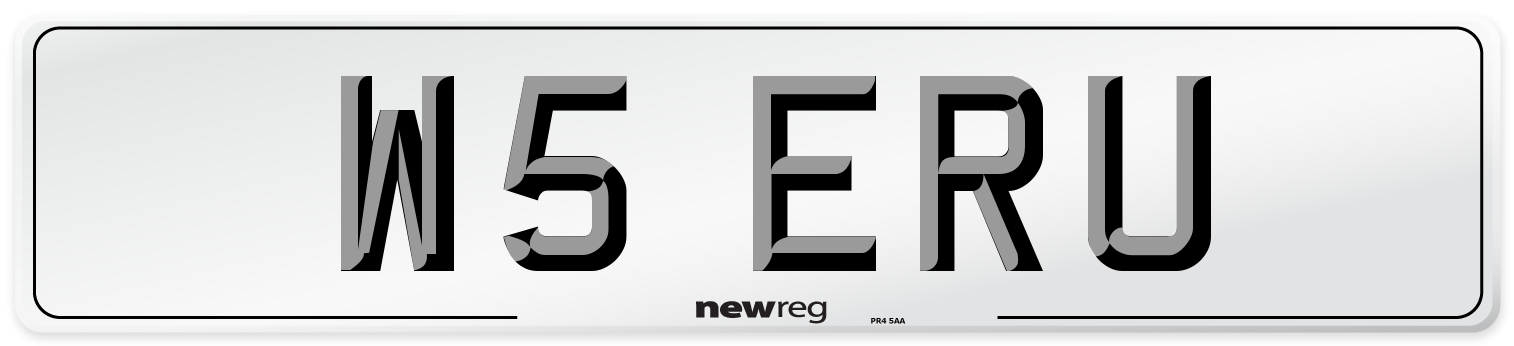W5 ERU Number Plate from New Reg